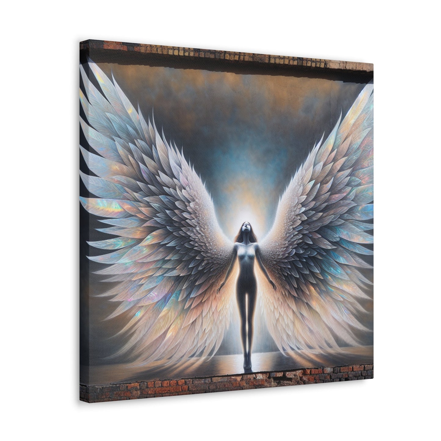 "Ethereal Wings: Urban Divine Reflection" - Canvas - Authentic4Us