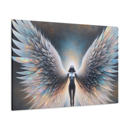 "Ethereal Wings: Urban Divine Reflection" - Canvas - Authentic4Us