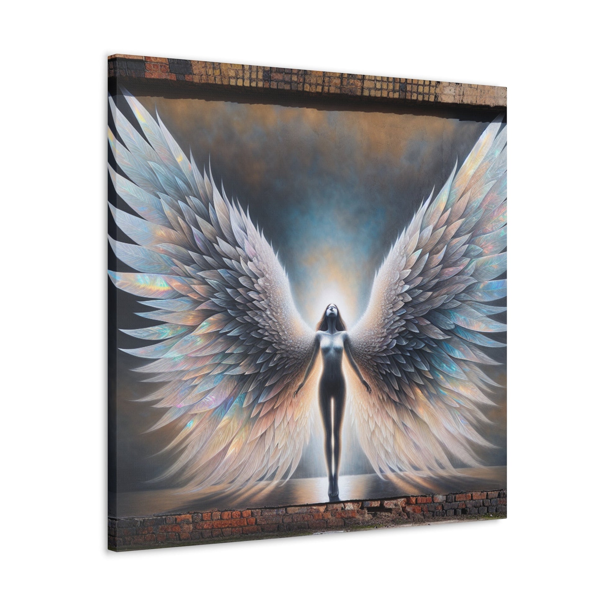 "Ethereal Wings: Urban Divine Reflection" - Canvas - Authentic4Us