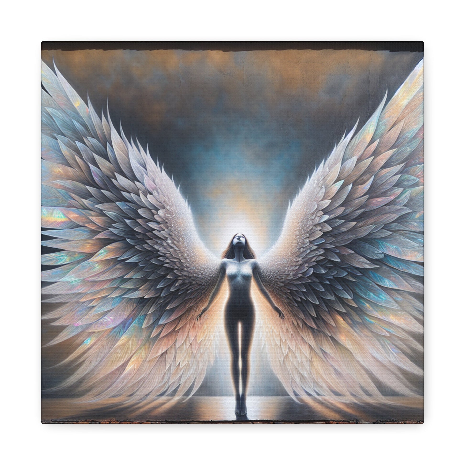 "Ethereal Wings: Urban Divine Reflection" - Canvas - Authentic4Us