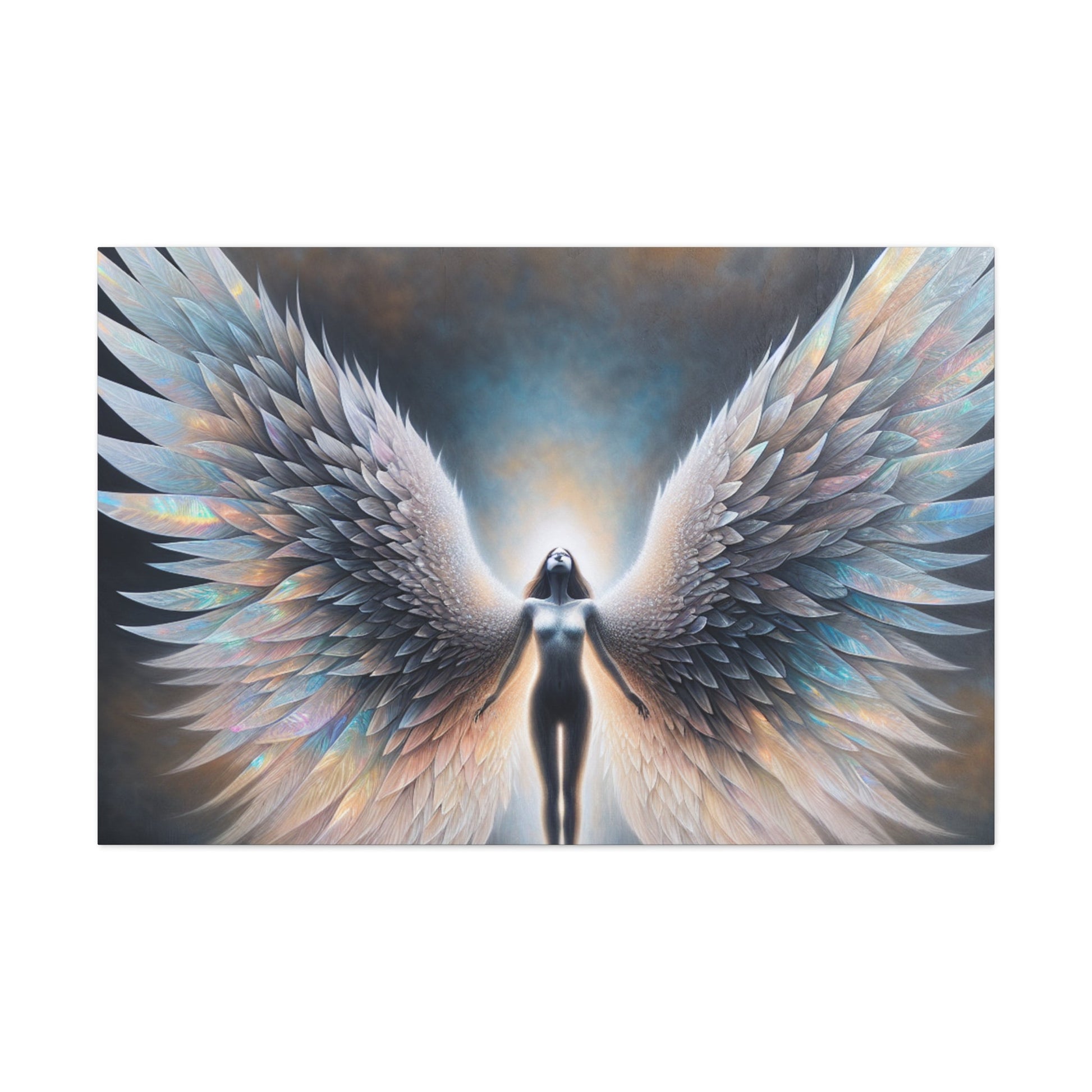 "Ethereal Wings: Urban Divine Reflection" - Canvas - Authentic4Us