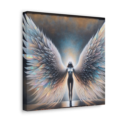 "Ethereal Wings: Urban Divine Reflection" - Canvas - Authentic4Us