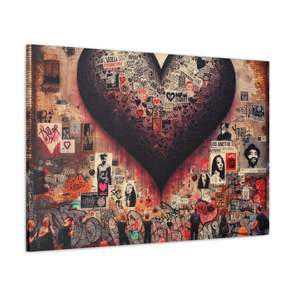 "Expressive Urban Love Collage" - Canvas - Authentic4Us