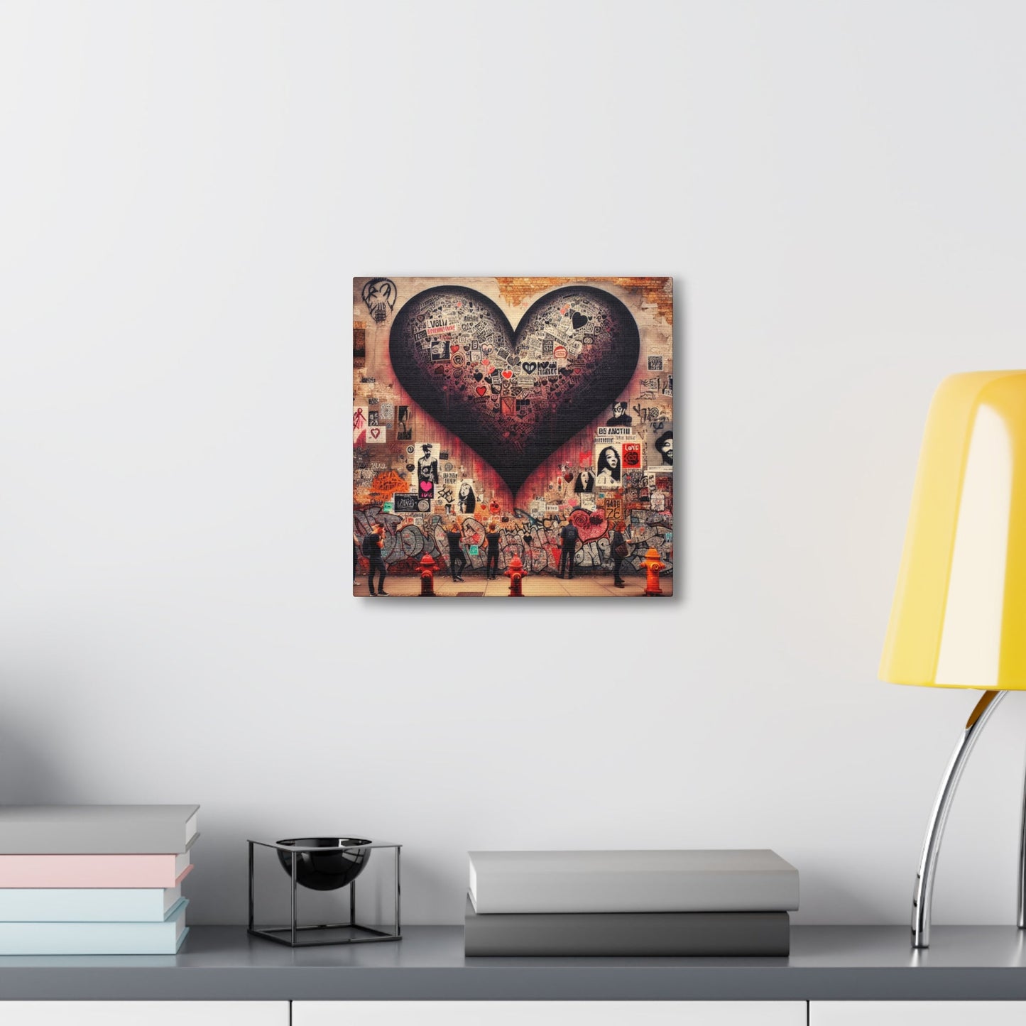 "Expressive Urban Love Collage" - Canvas - Authentic4Us