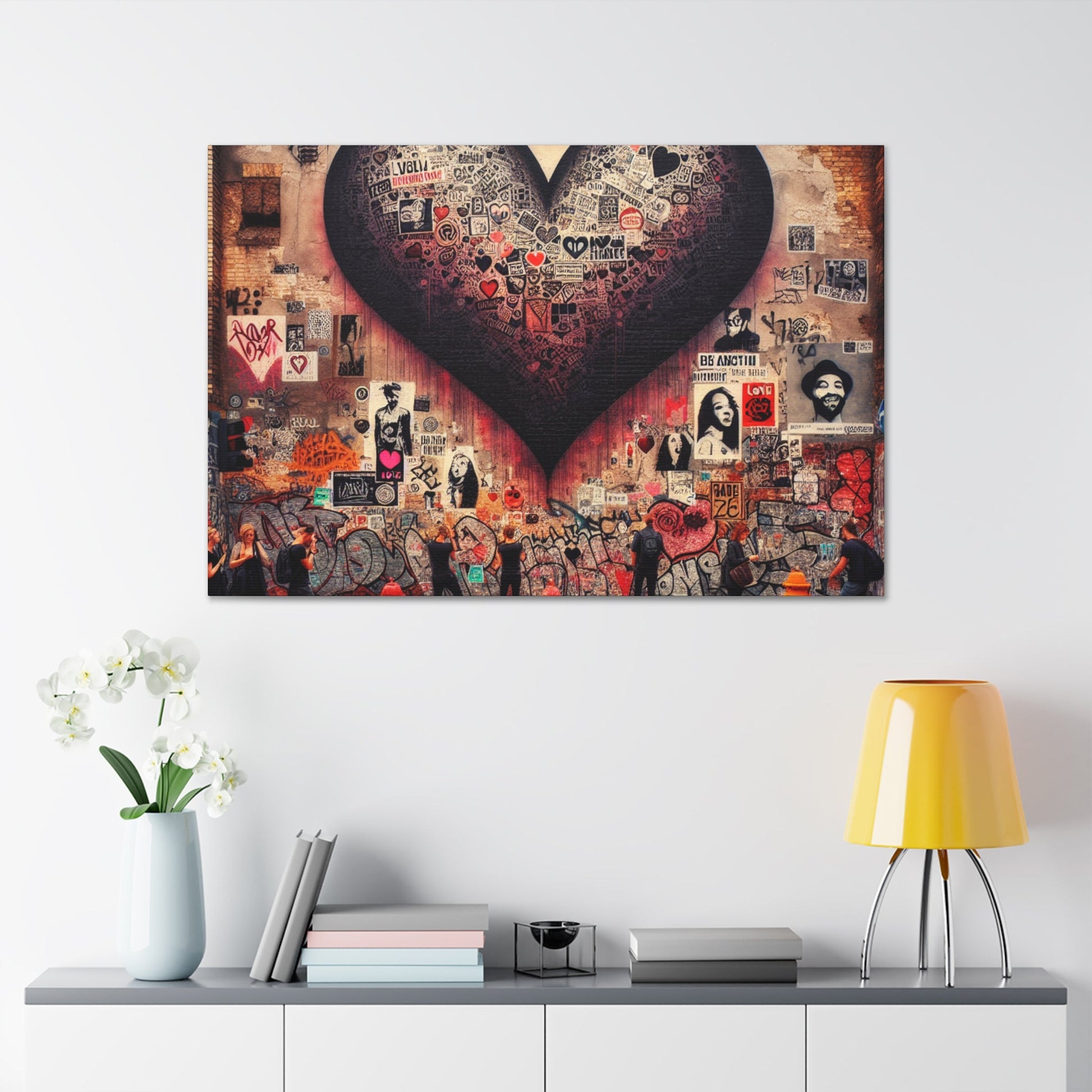 "Expressive Urban Love Collage" - Canvas - Authentic4Us