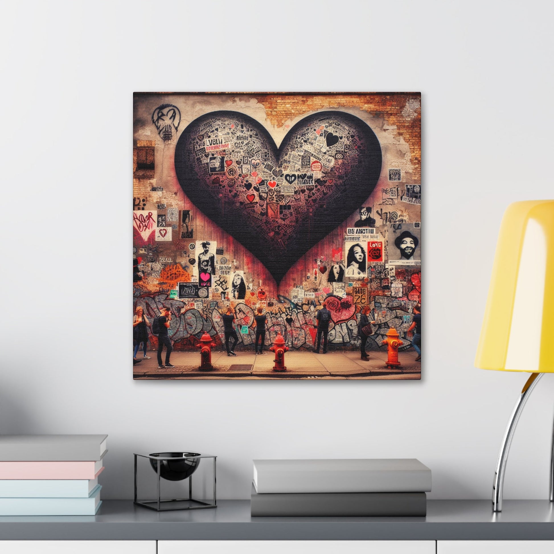 "Expressive Urban Love Collage" - Canvas - Authentic4Us