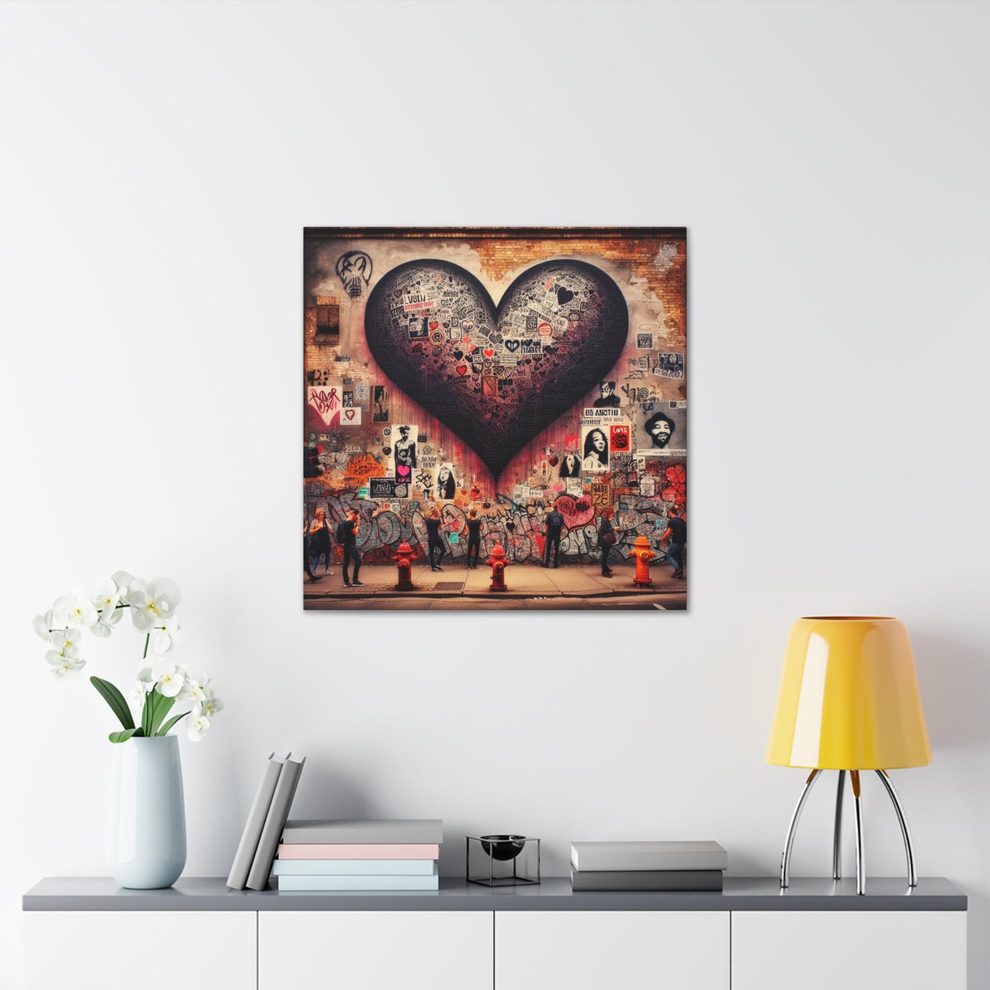 "Expressive Urban Love Collage" - Canvas - Authentic4Us