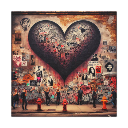 "Expressive Urban Love Collage" - Canvas - Authentic4Us