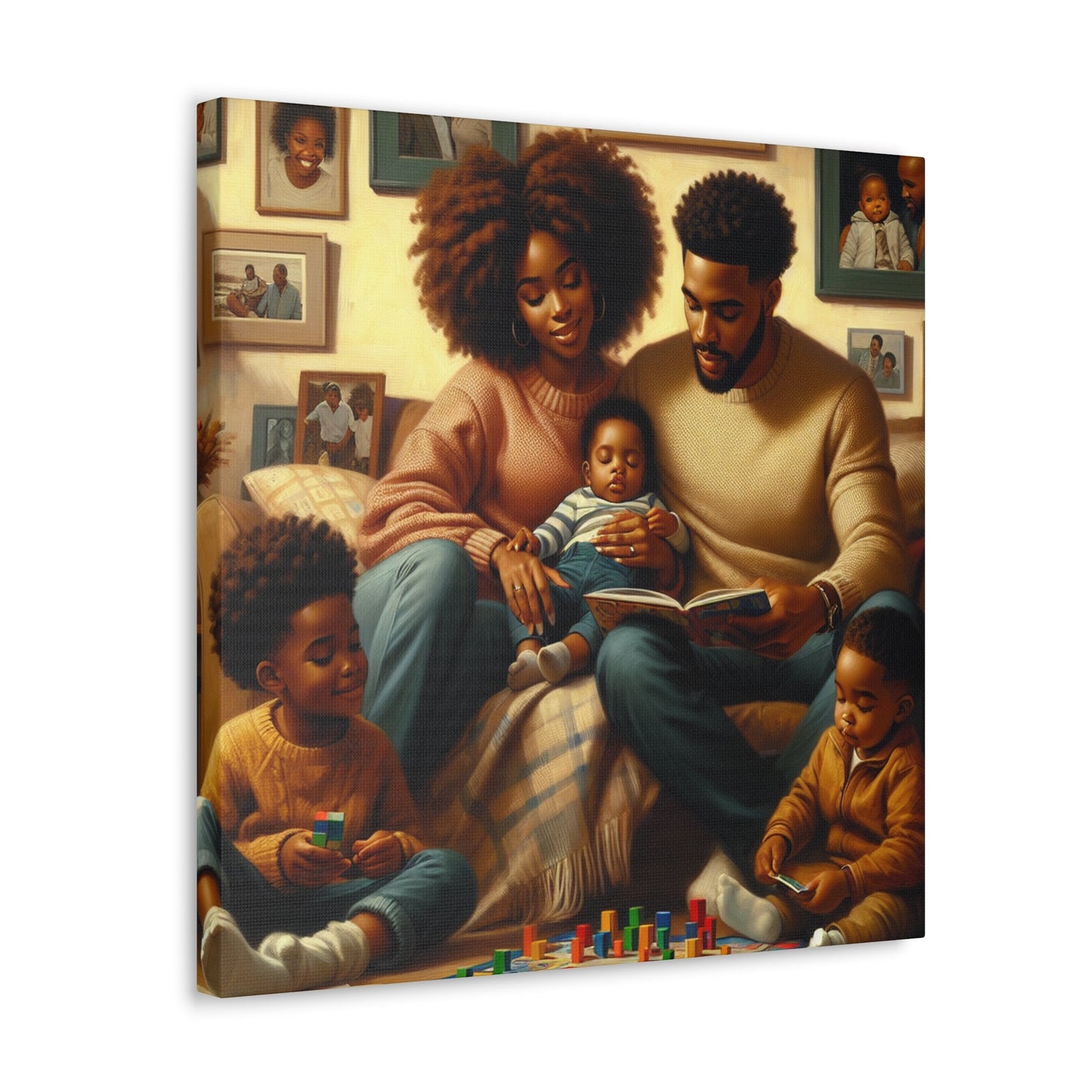 "Familial Bliss: A Cozy Haven" - Canvas - Authentic4Us