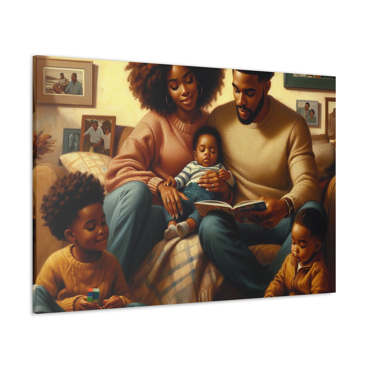 "Familial Bliss: A Cozy Haven" - Canvas - Authentic4Us