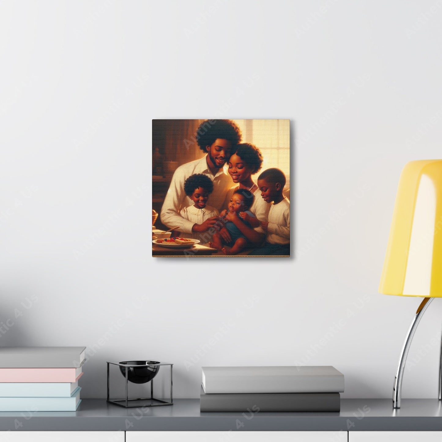 "Familial Bliss: A Table Gathering" - Canvas - Authentic4Us