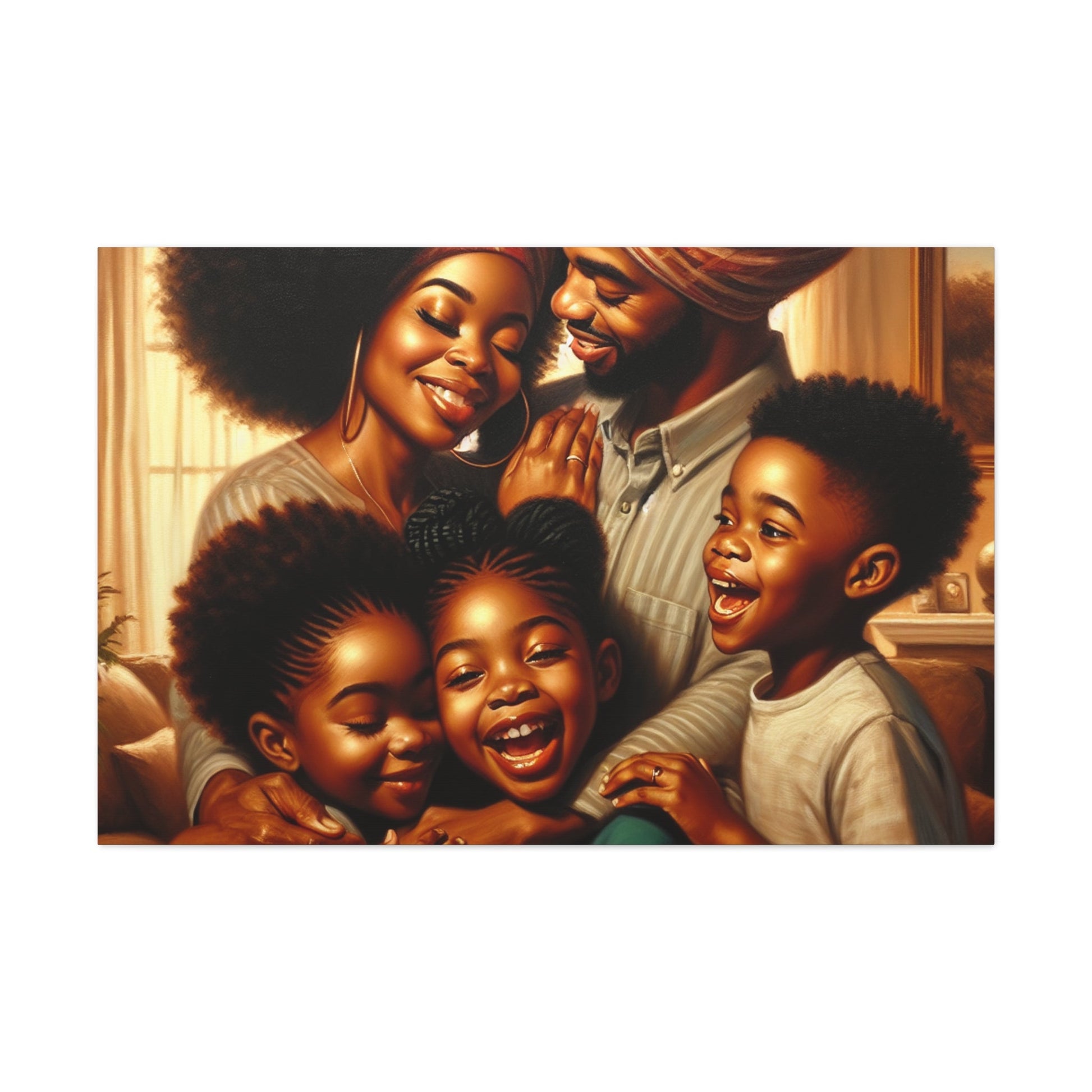 "Familial Bliss: African Love and Joy" - Canvas - Authentic4Us