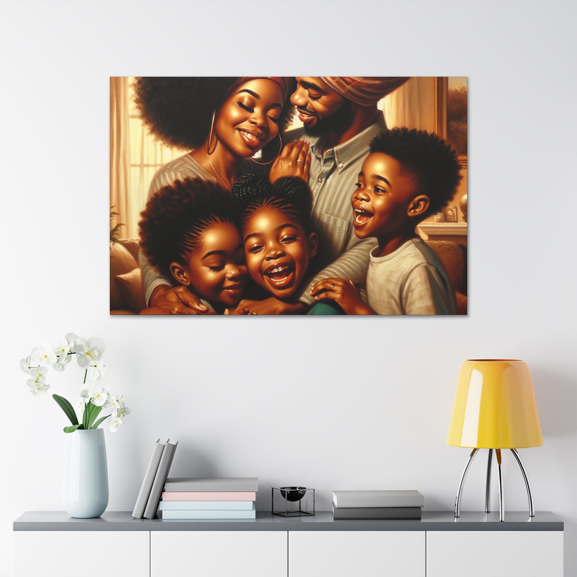 "Familial Bliss: African Love and Joy" - Canvas - Authentic4Us