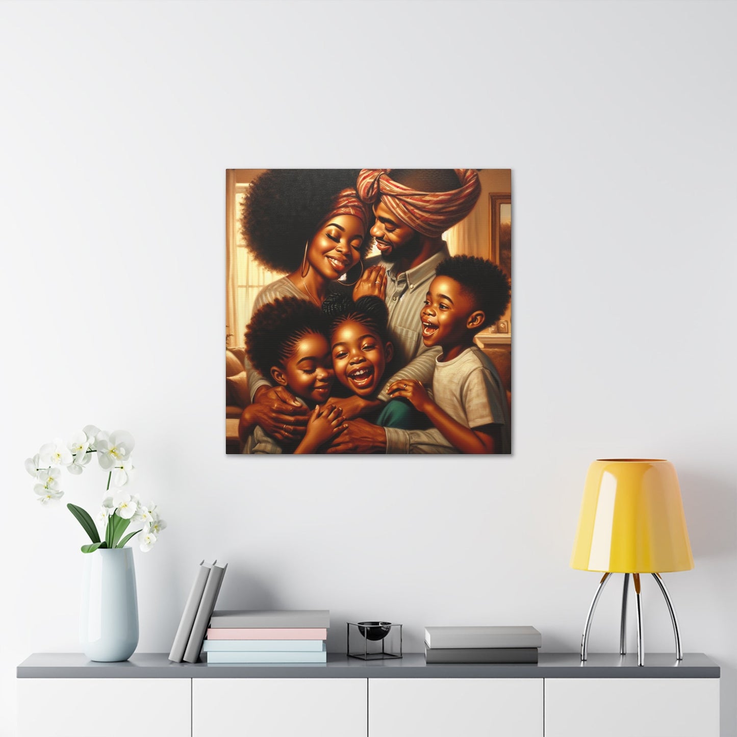 "Familial Bliss: African Love and Joy" - Canvas - Authentic4Us