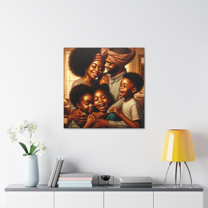 "Familial Bliss: African Love and Joy" - Canvas - Authentic4Us