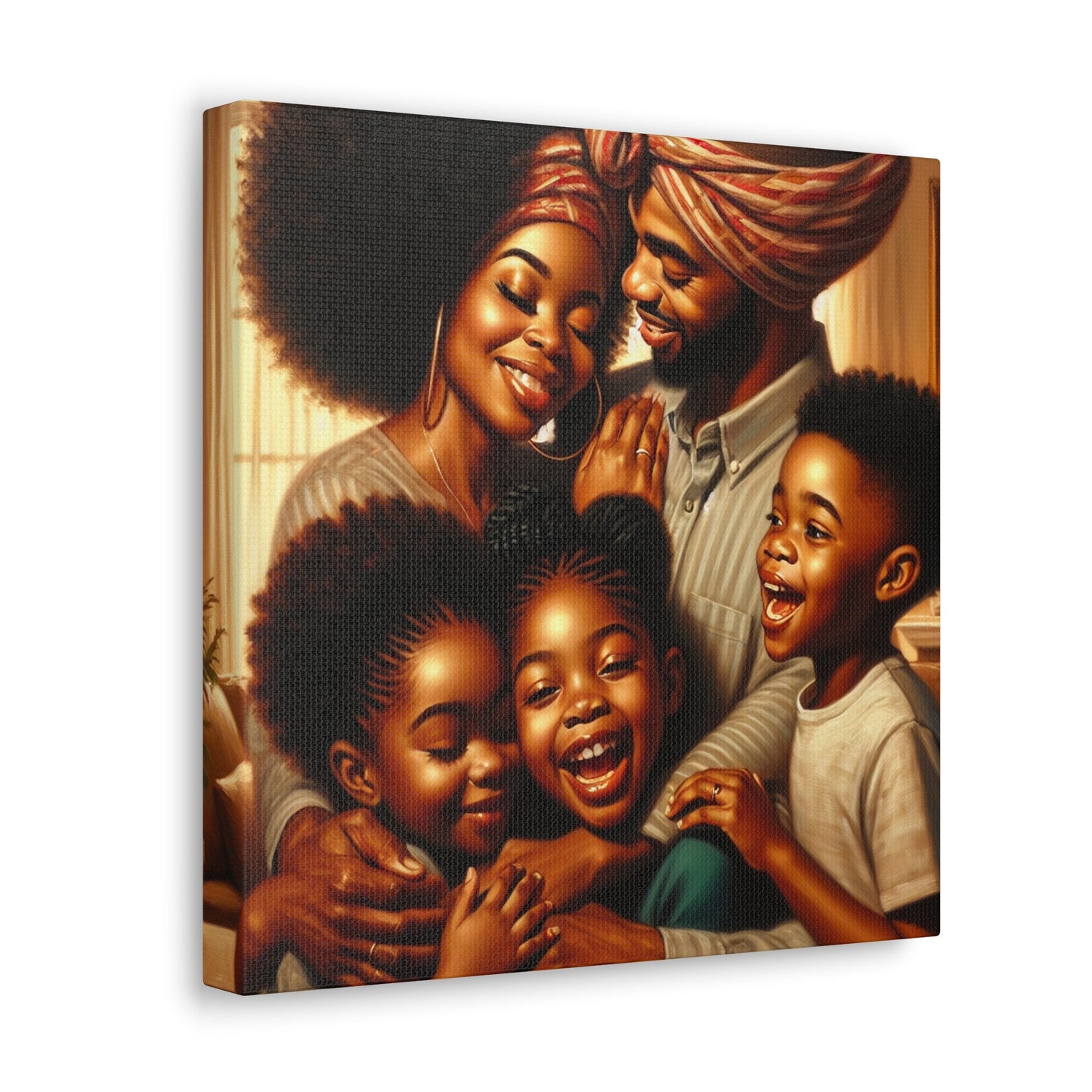 "Familial Bliss: African Love and Joy" - Canvas - Authentic4Us