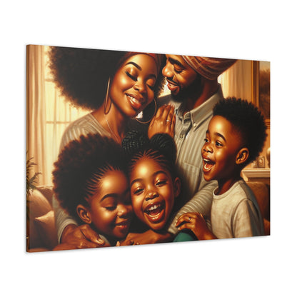 "Familial Bliss: African Love and Joy" - Canvas - Authentic4Us