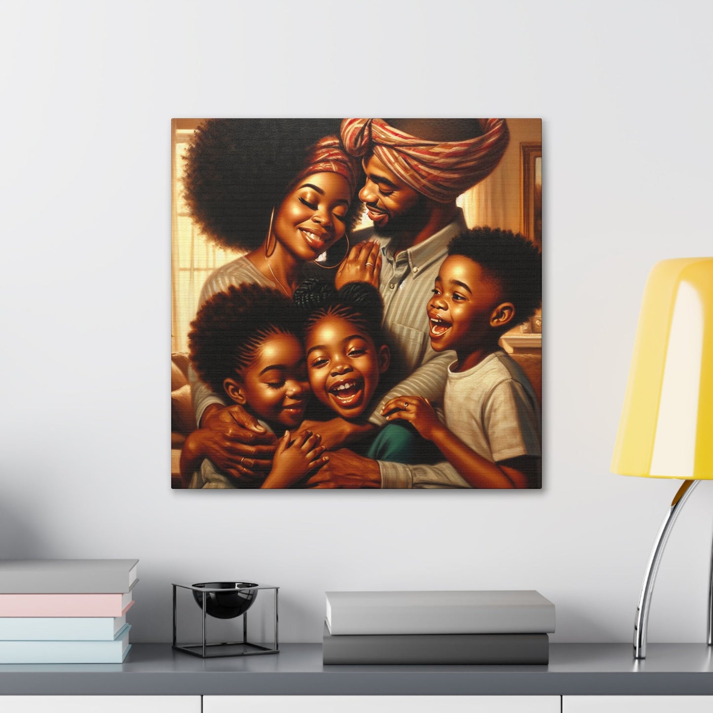 "Familial Bliss: African Love and Joy" - Canvas - Authentic4Us