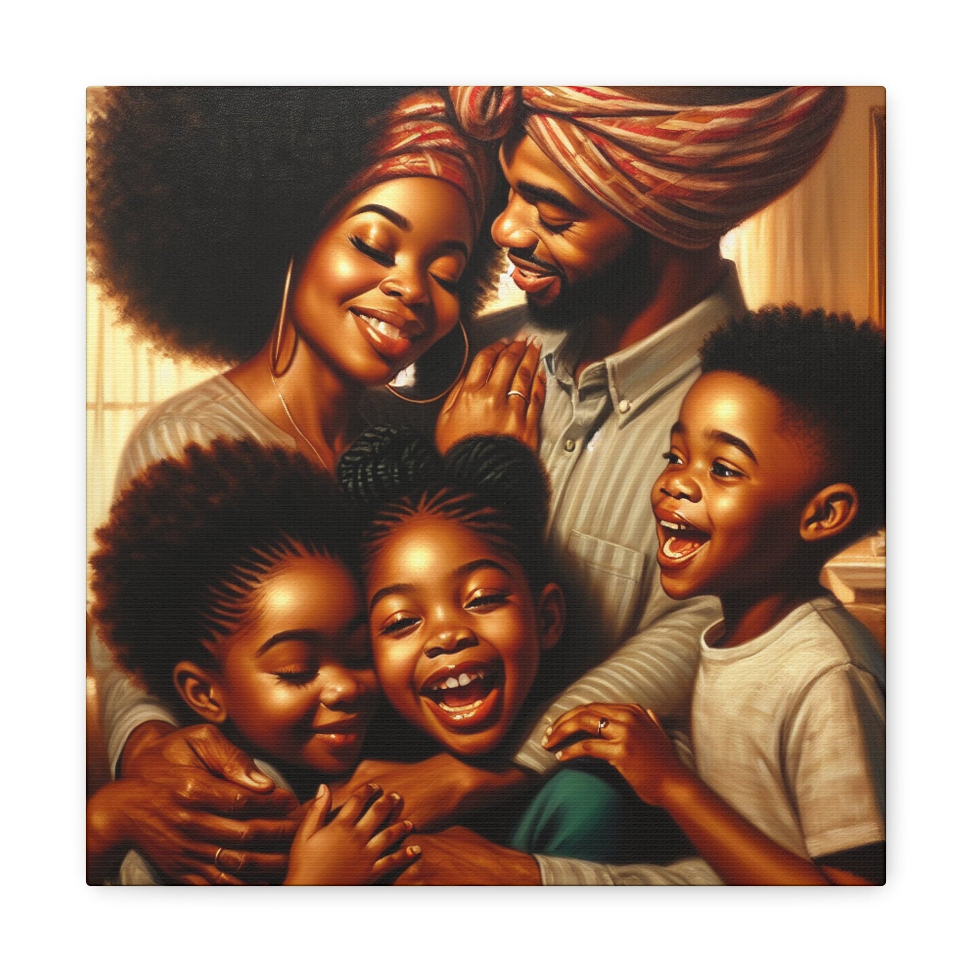 "Familial Bliss: African Love and Joy" - Canvas - Authentic4Us