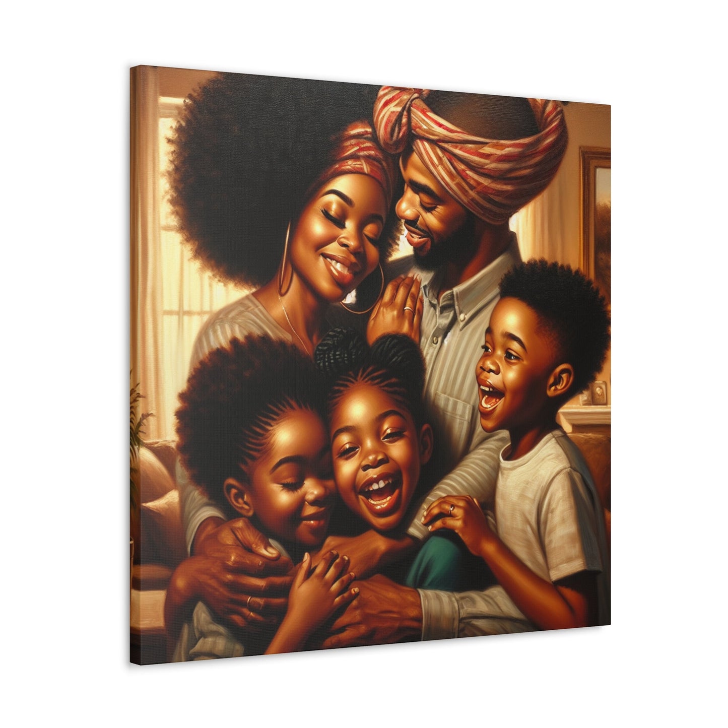 "Familial Bliss: African Love and Joy" - Canvas - Authentic4Us