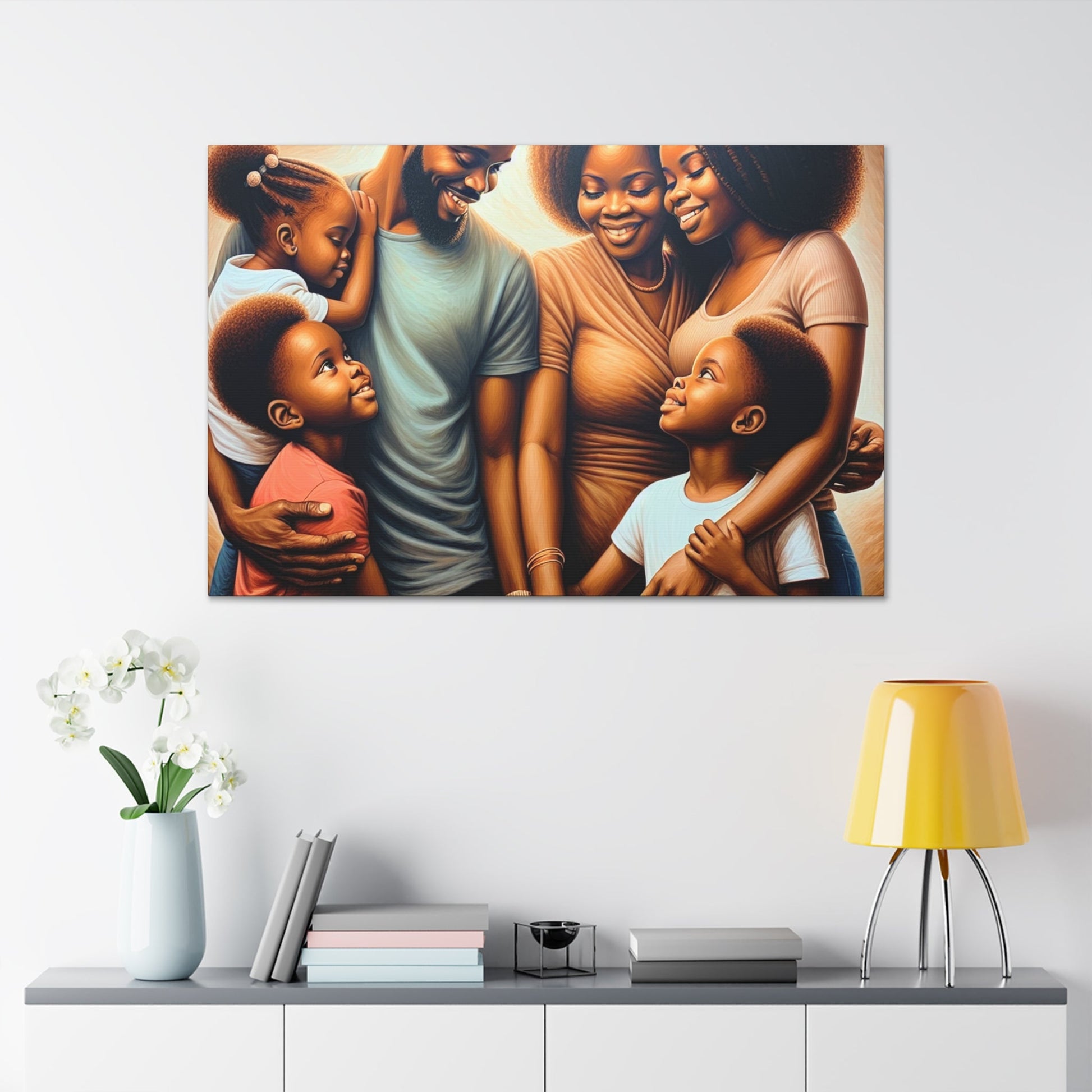 "Familial Love: A Golden Moment" - Canvas - Authentic4Us