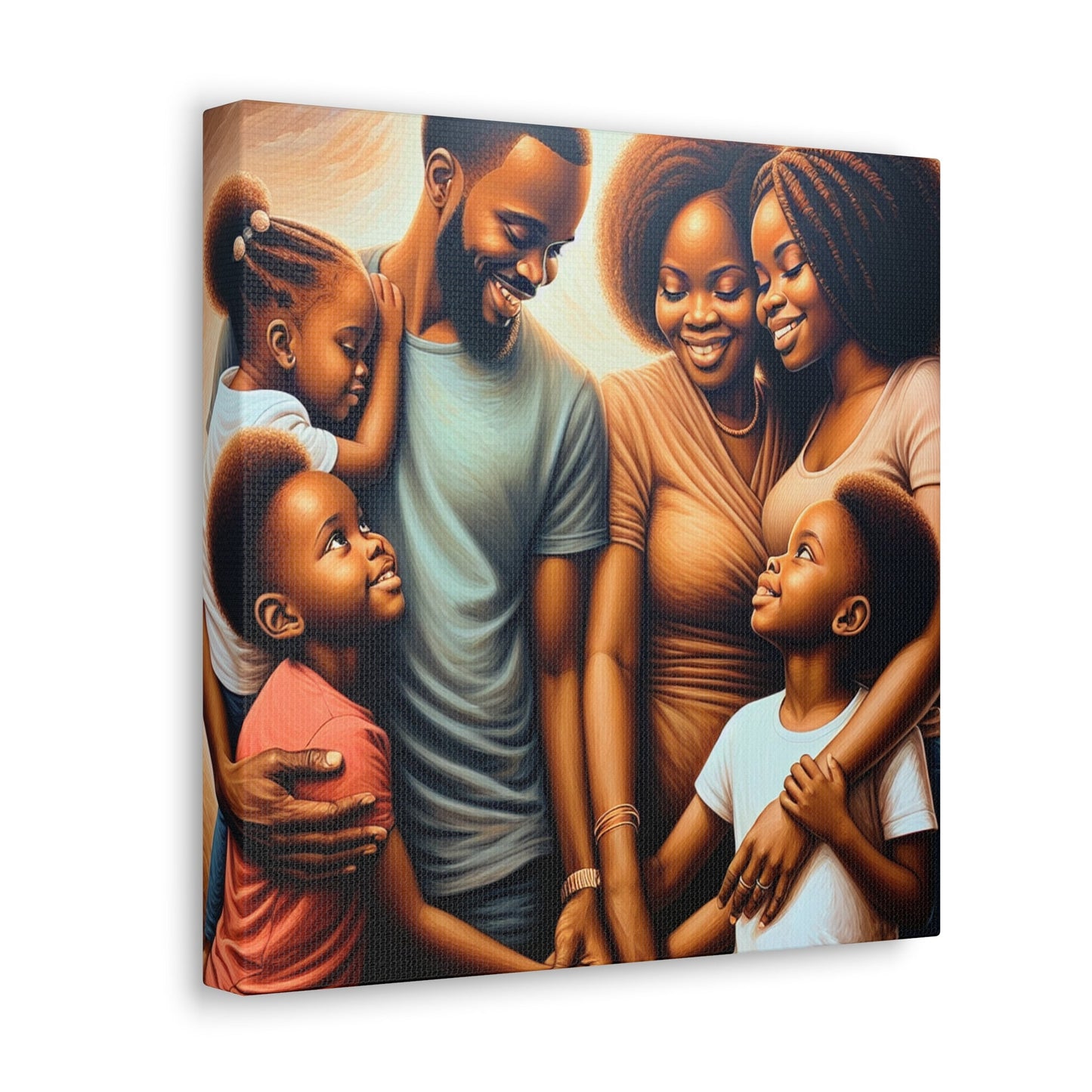 "Familial Love: A Golden Moment" - Canvas - Authentic4Us