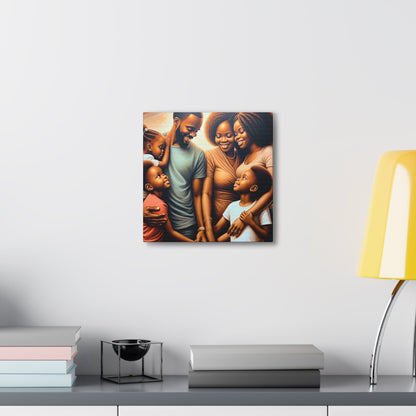 "Familial Love: A Golden Moment" - Canvas - Authentic4Us