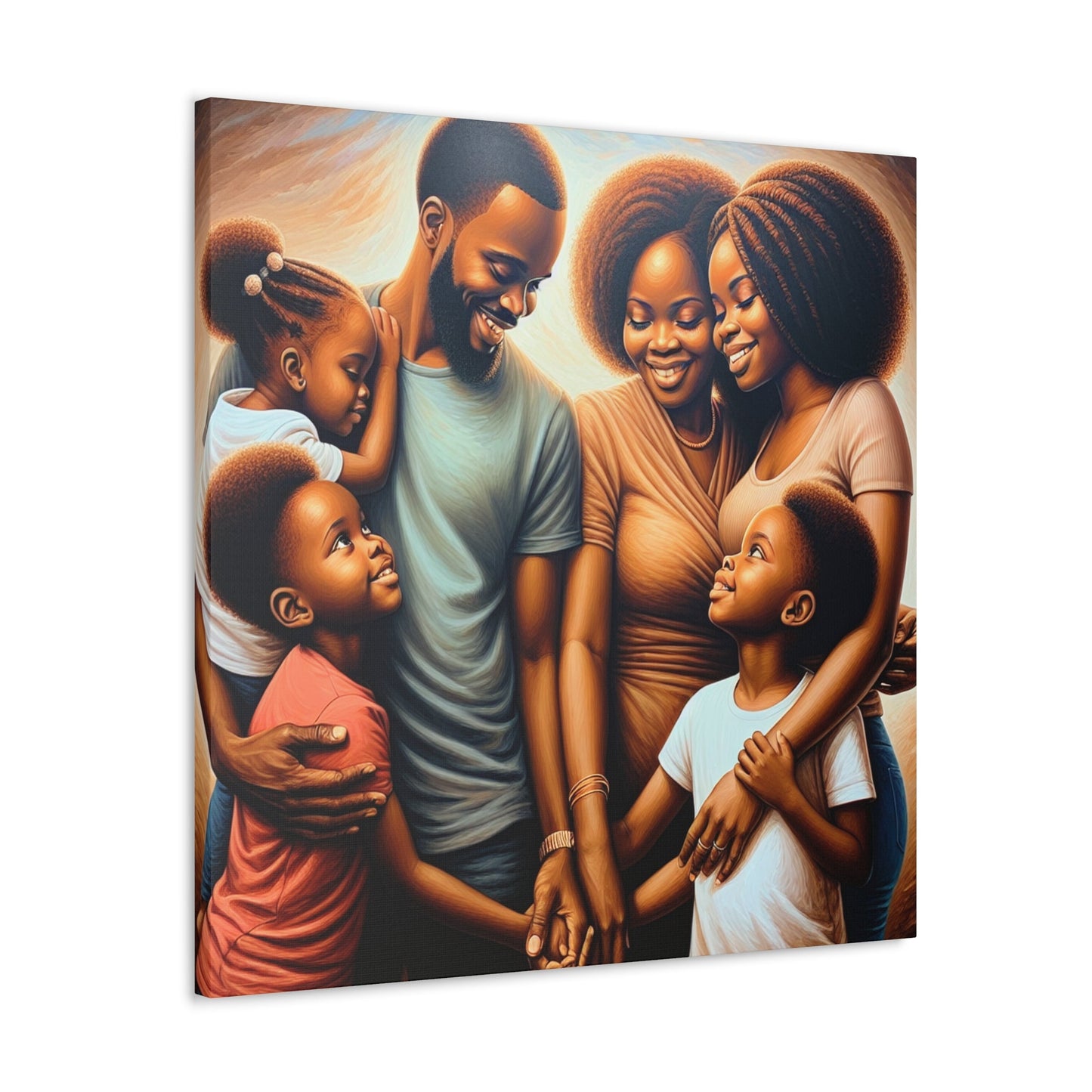 "Familial Love: A Golden Moment" - Canvas - Authentic4Us