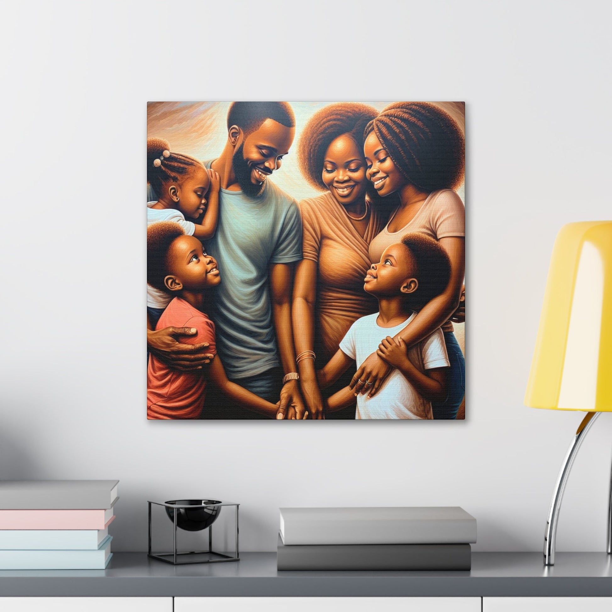 "Familial Love: A Golden Moment" - Canvas - Authentic4Us