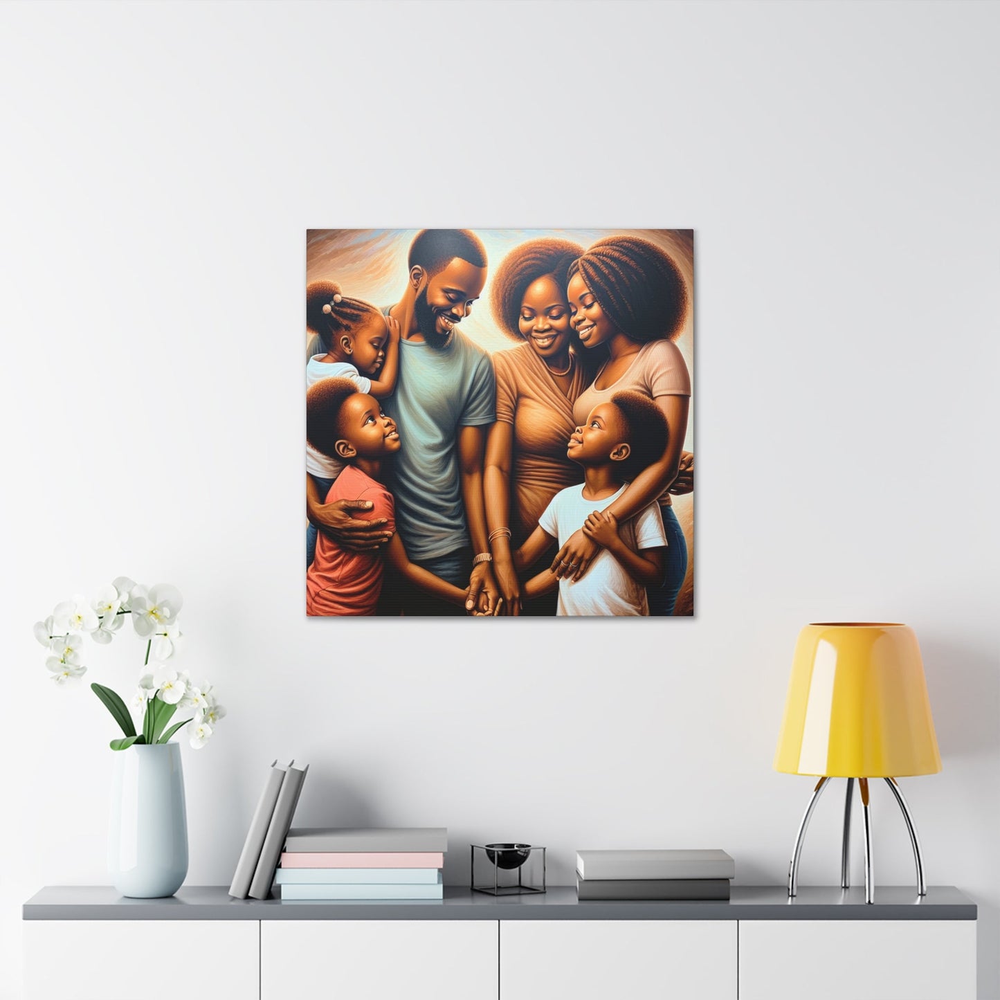 "Familial Love: A Golden Moment" - Canvas - Authentic4Us