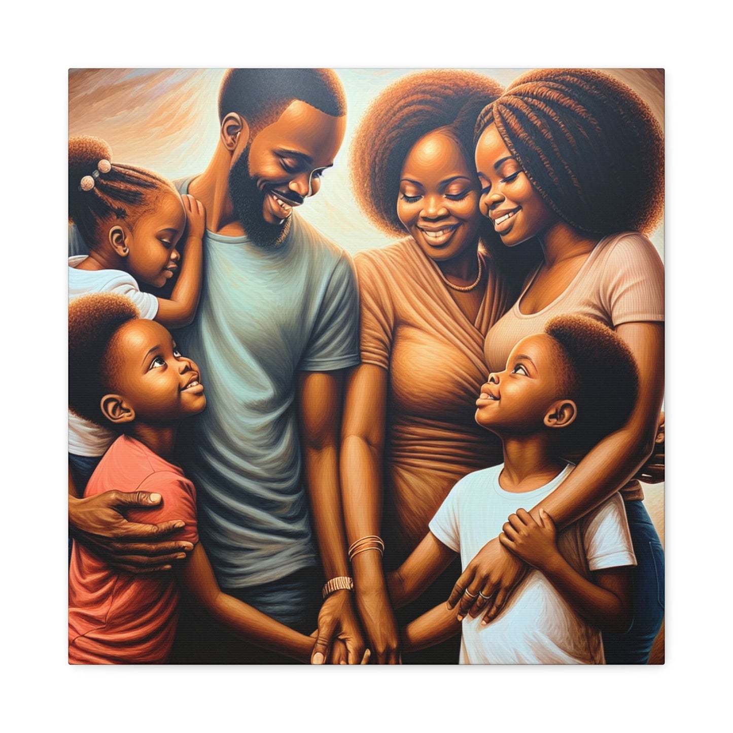 "Familial Love: A Golden Moment" - Canvas - Authentic4Us