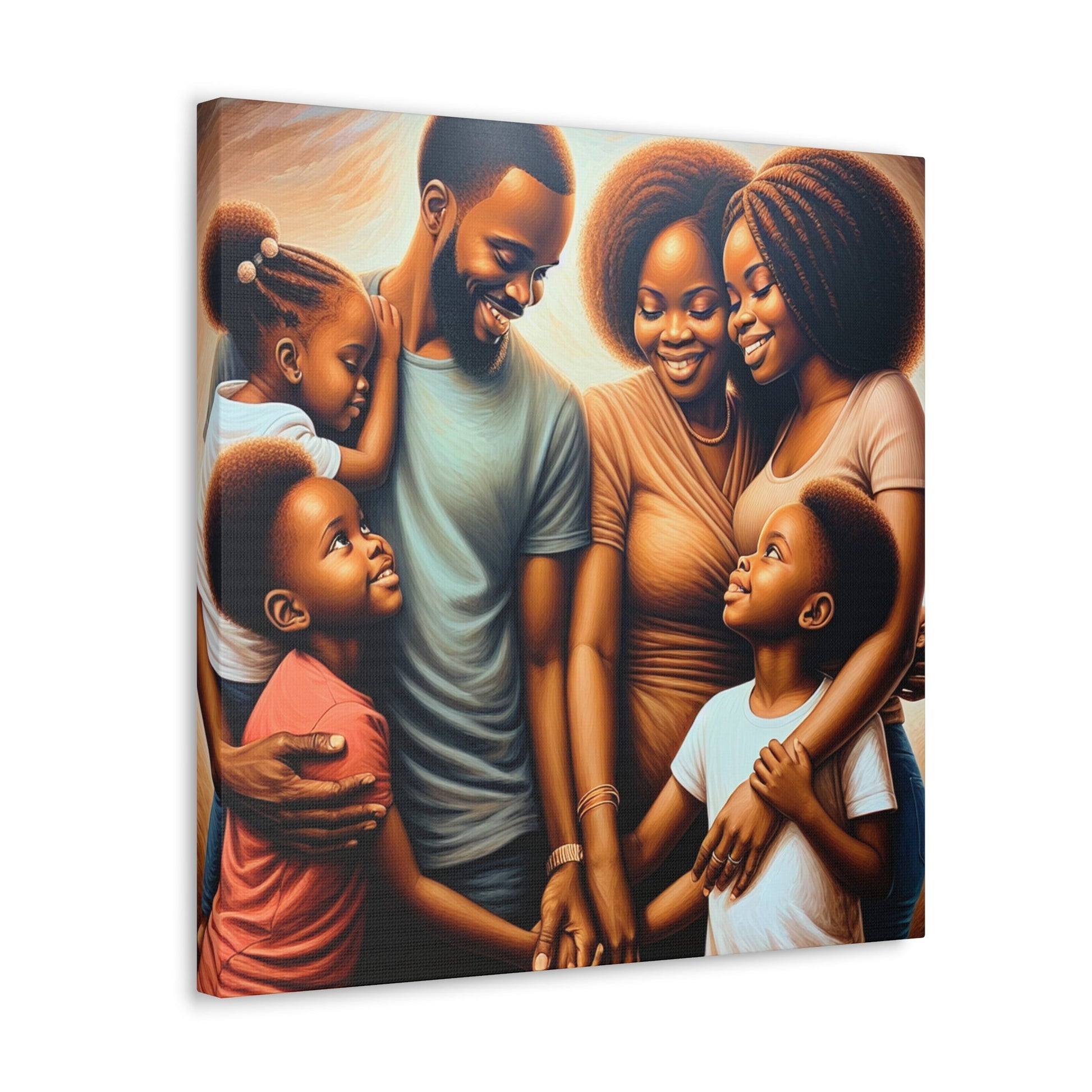 "Familial Love: A Golden Moment" - Canvas - Authentic4Us