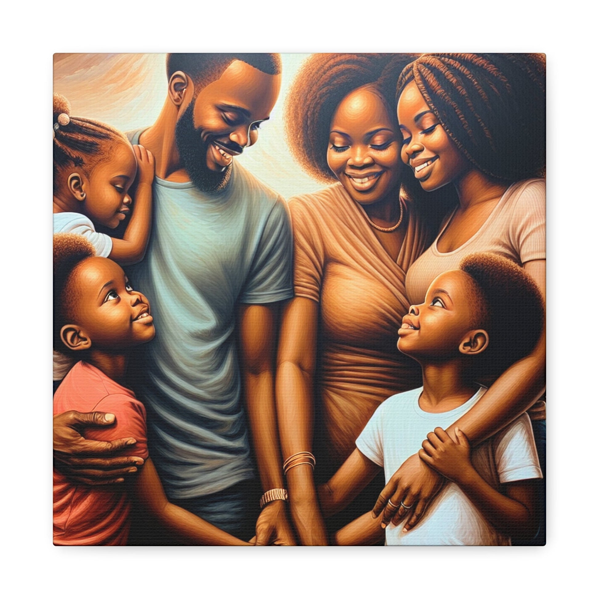 "Familial Love: A Golden Moment" - Canvas - Authentic4Us