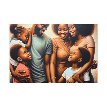 "Familial Love: A Golden Moment" - Canvas - Authentic4Us