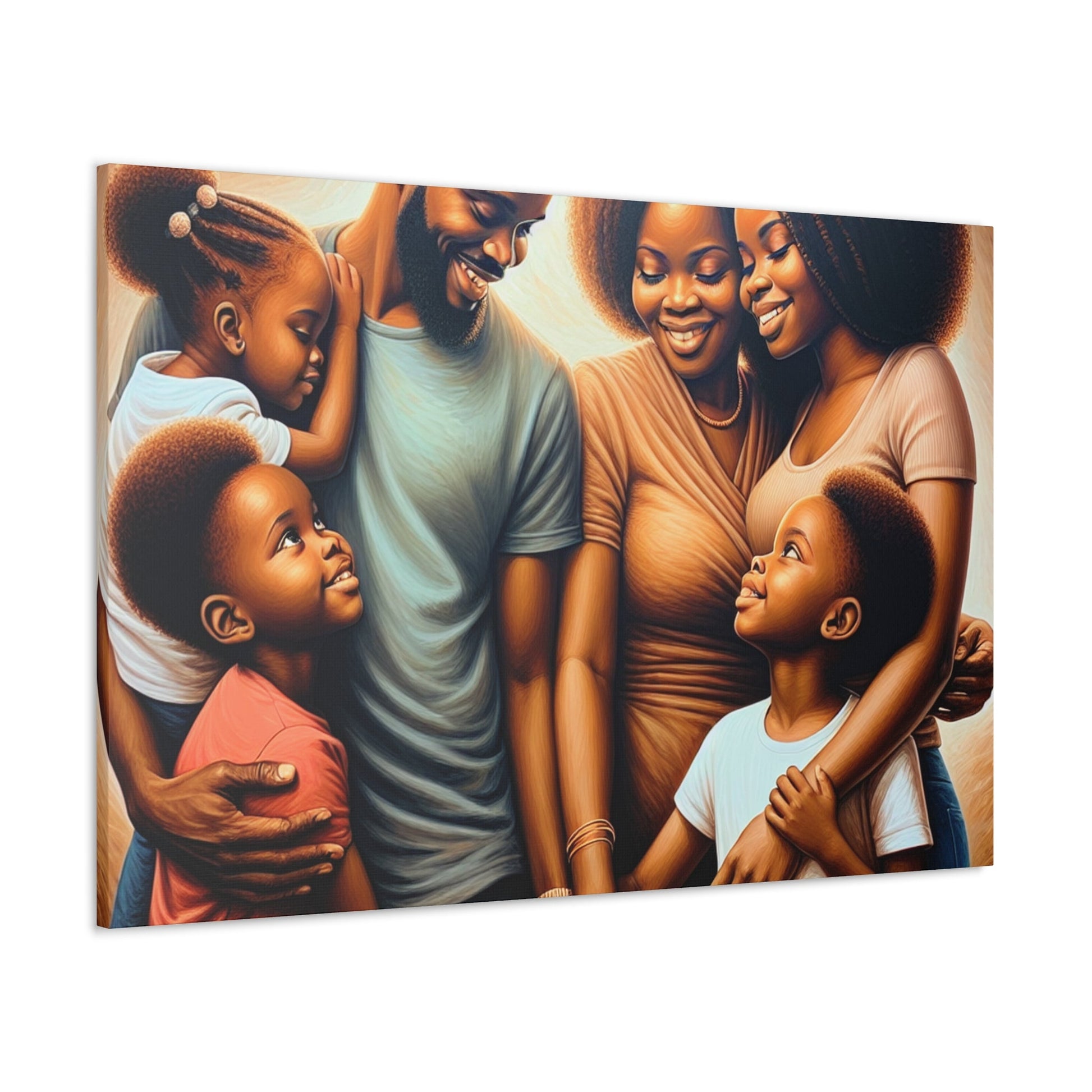 "Familial Love: A Golden Moment" - Canvas - Authentic4Us