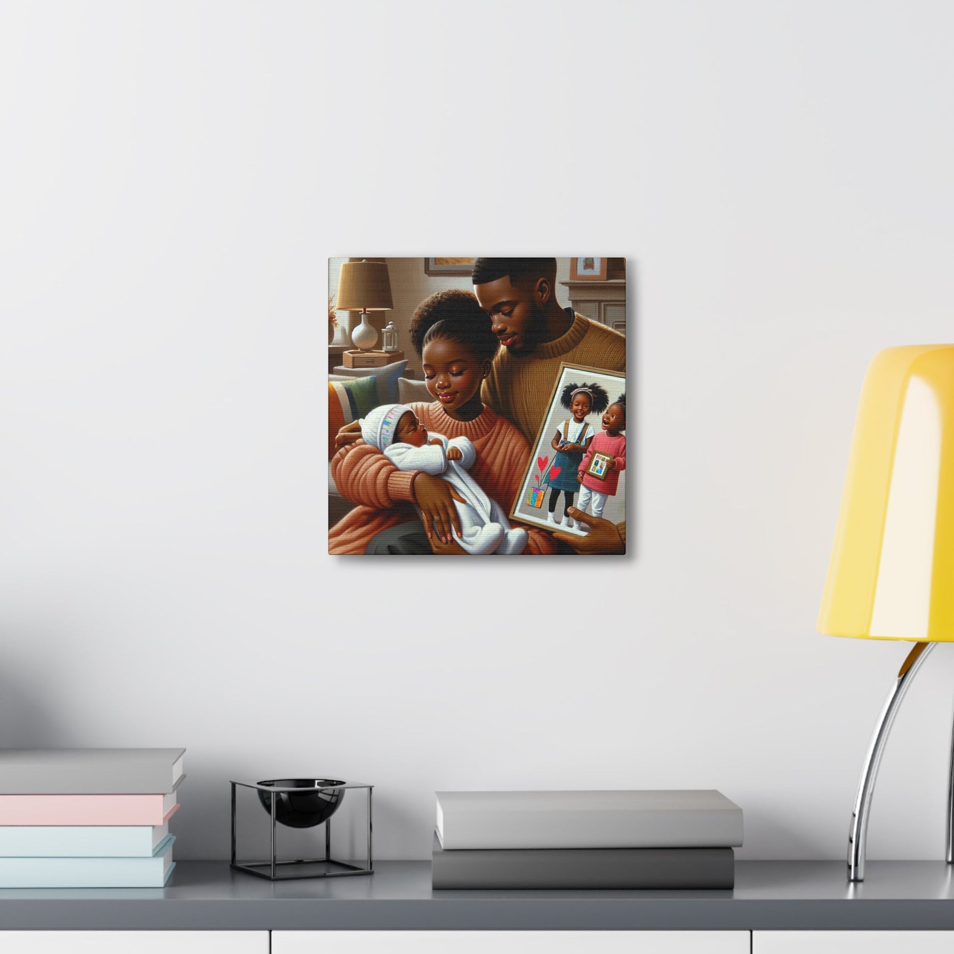 "Family Bliss: A Heartwarming Portrait" - Canvas - Authentic4Us