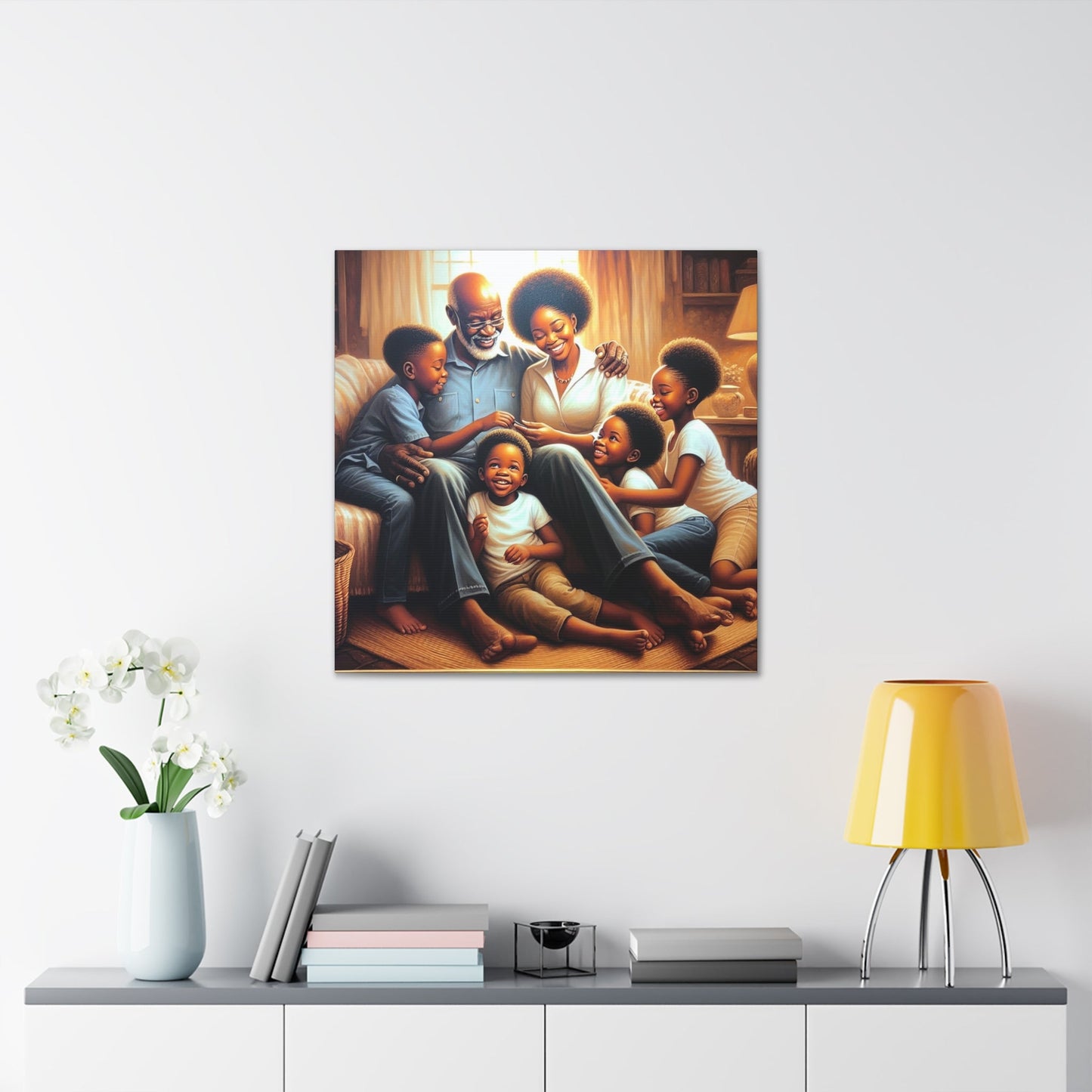 "Family Bliss: Love and Laughter" - Canvas - Authentic4Us