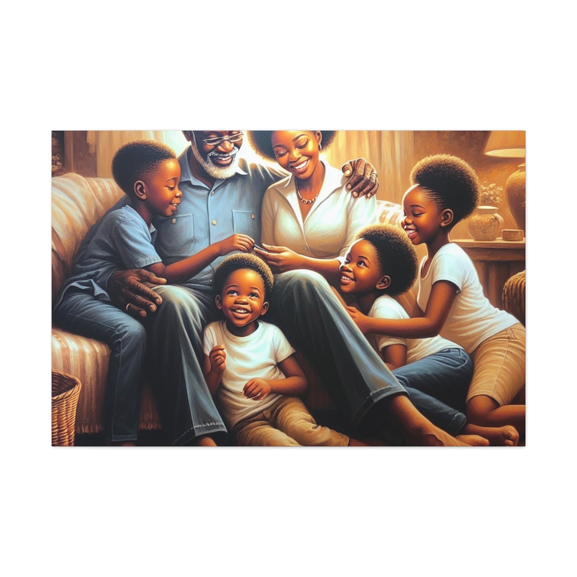 "Family Bliss: Love and Laughter" - Canvas - Authentic4Us