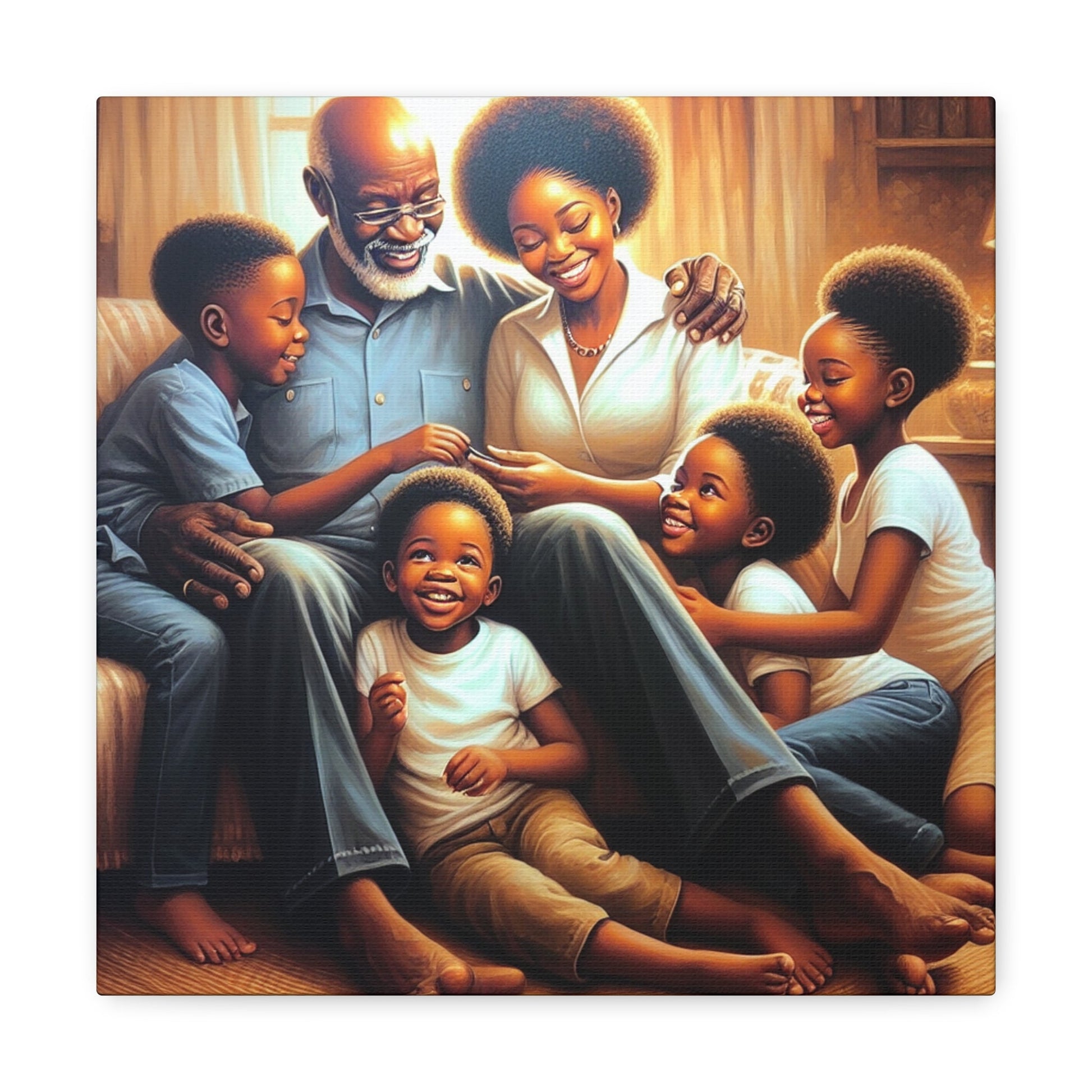 "Family Bliss: Love and Laughter" - Canvas - Authentic4Us