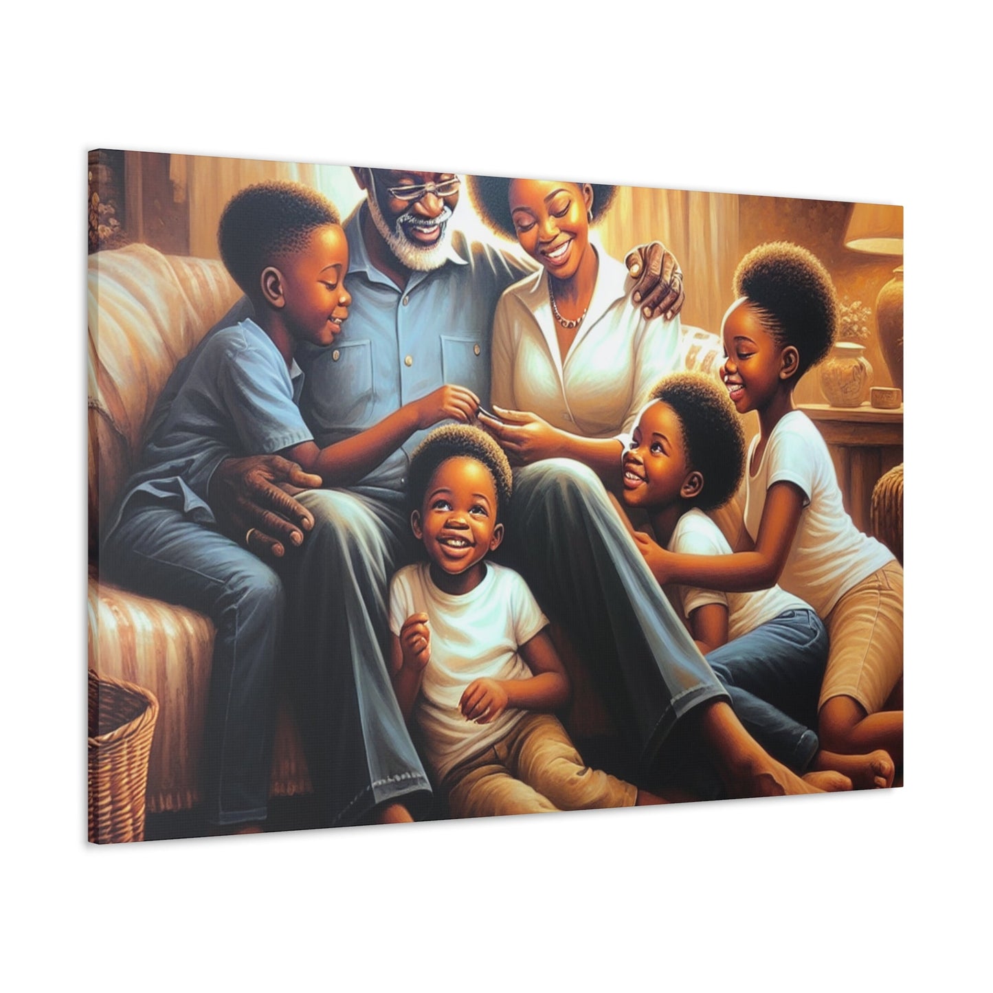 "Family Bliss: Love and Laughter" - Canvas - Authentic4Us