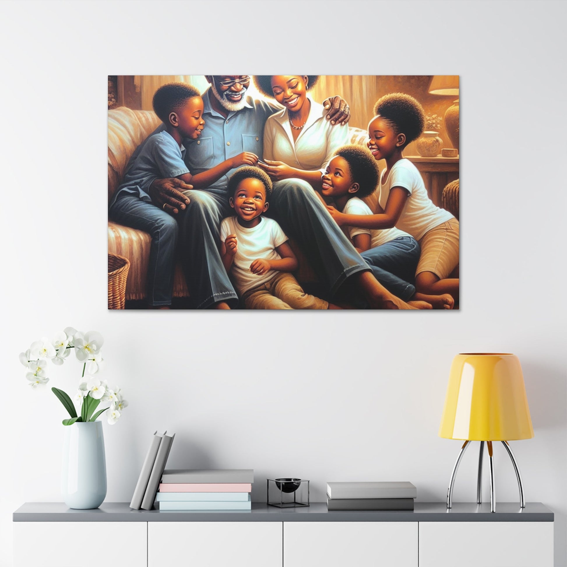 "Family Bliss: Love and Laughter" - Canvas - Authentic4Us