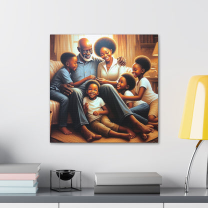 "Family Bliss: Love and Laughter" - Canvas - Authentic4Us