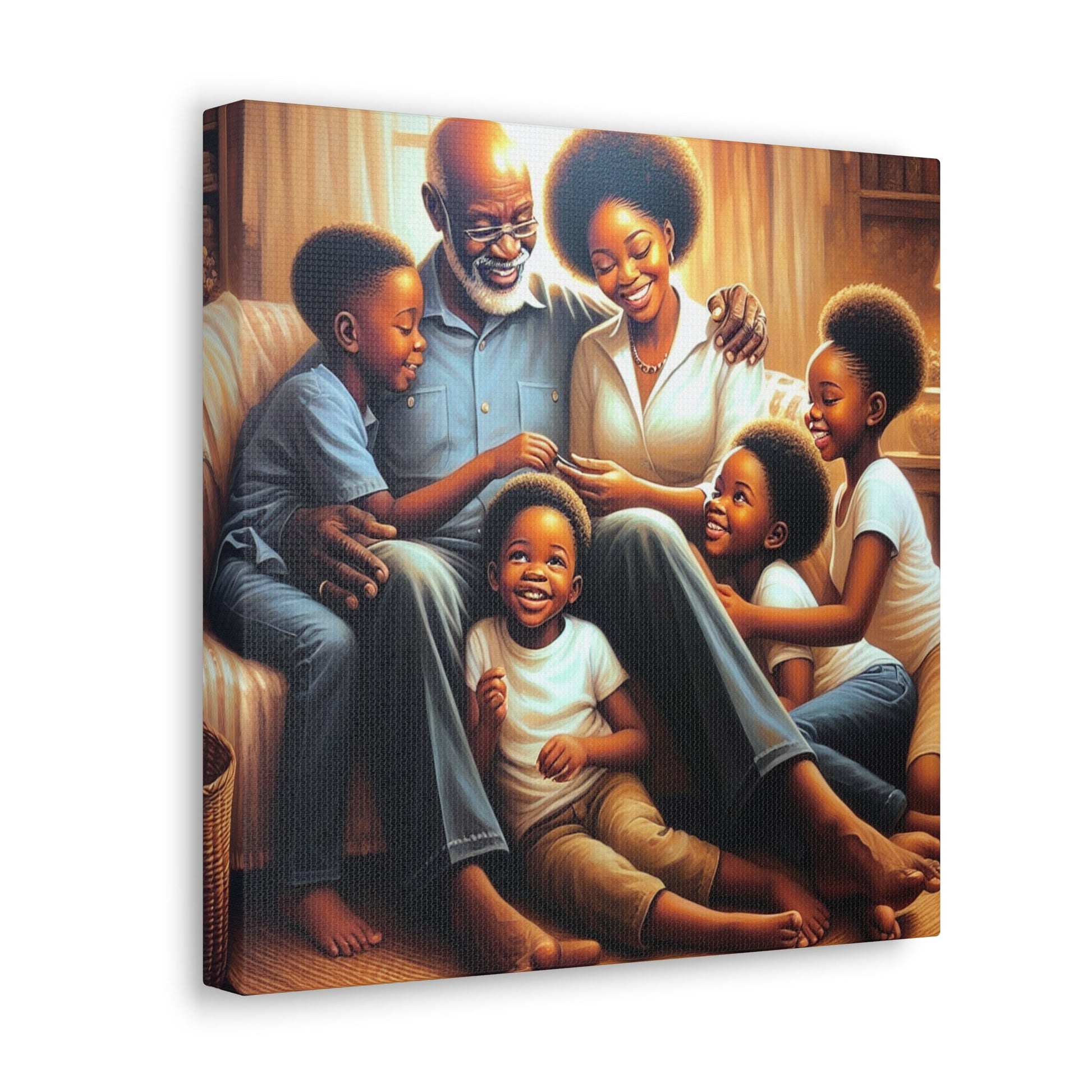 "Family Bliss: Love and Laughter" - Canvas - Authentic4Us