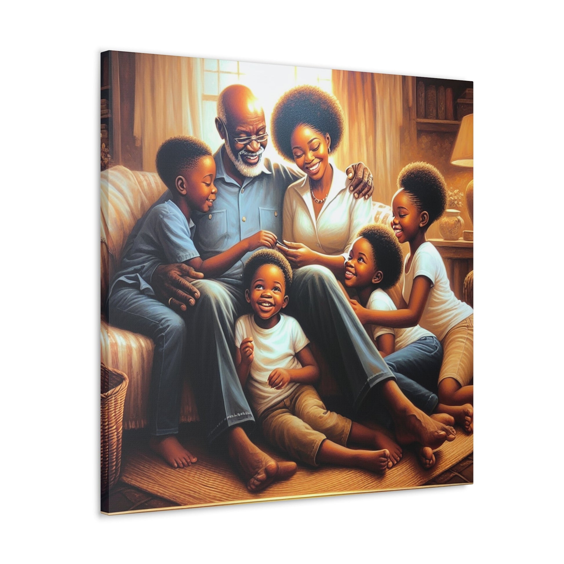 "Family Bliss: Love and Laughter" - Canvas - Authentic4Us