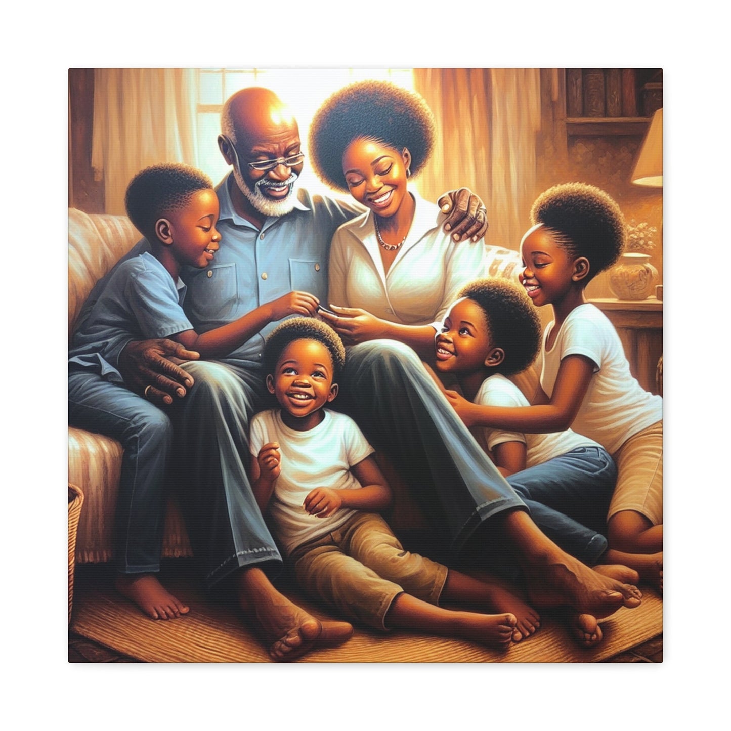 "Family Bliss: Love and Laughter" - Canvas - Authentic4Us