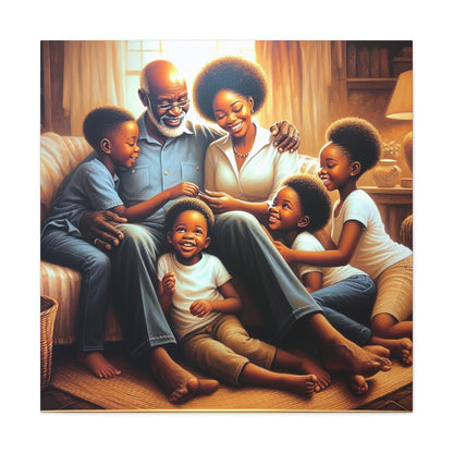 "Family Bliss: Love and Laughter" - Canvas - Authentic4Us