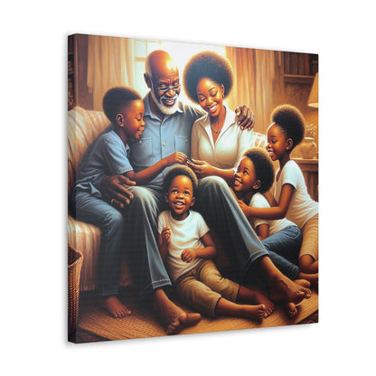 "Family Bliss: Love and Laughter" - Canvas - Authentic4Us