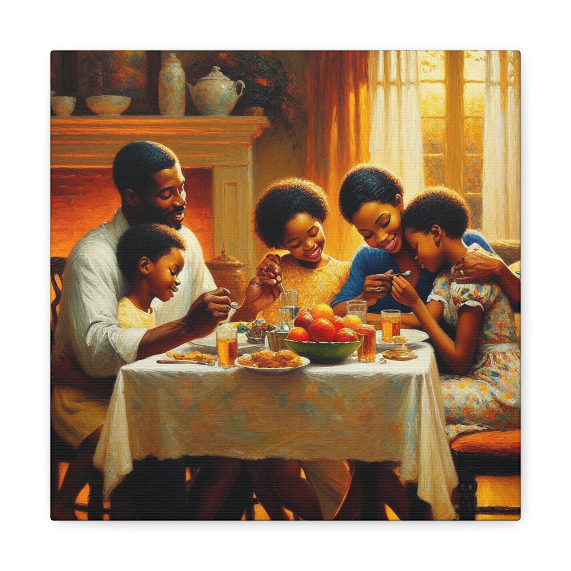 "Family Feast: Love & Laughter" - Canvas - Authentic4Us