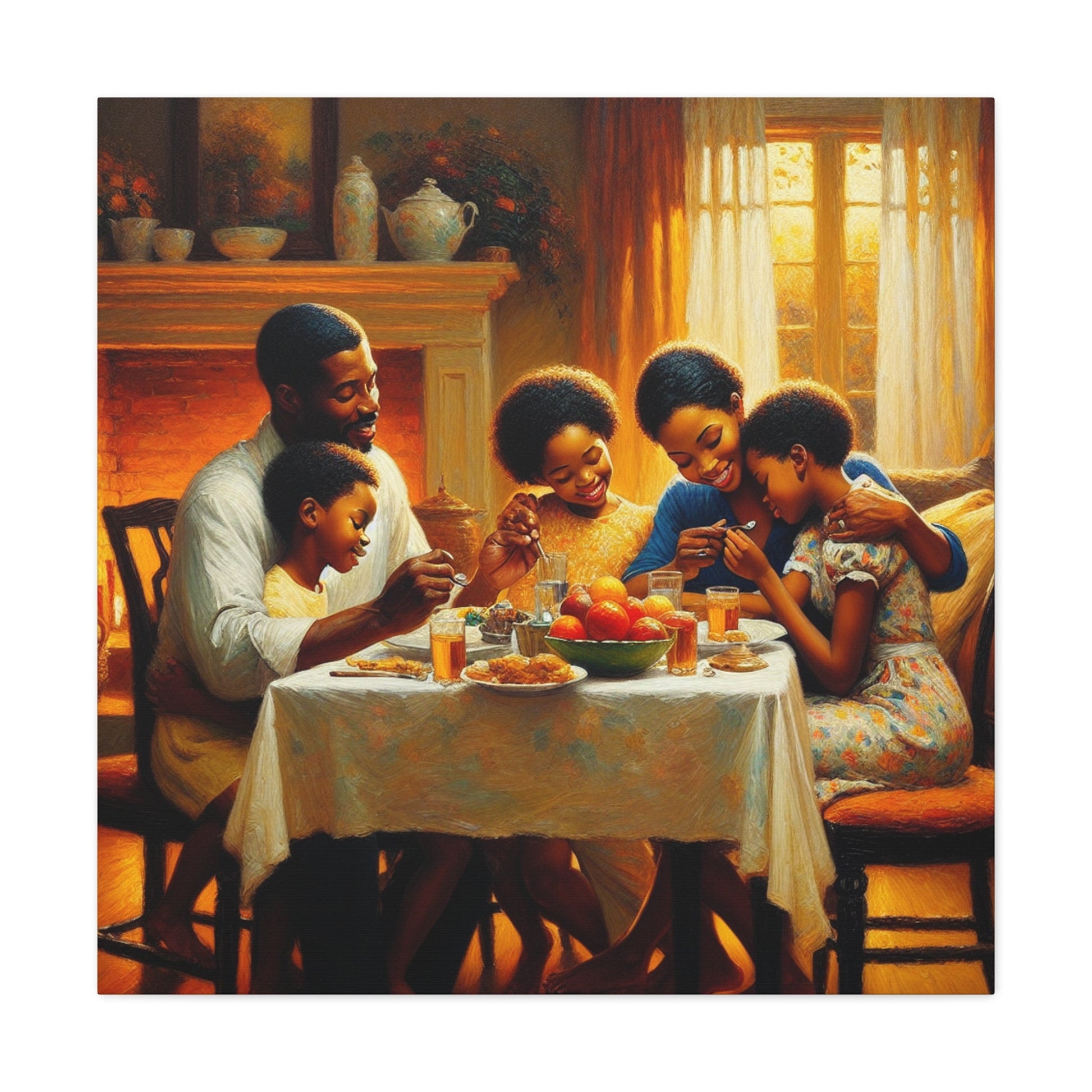 "Family Feast: Love & Laughter" - Canvas - Authentic4Us