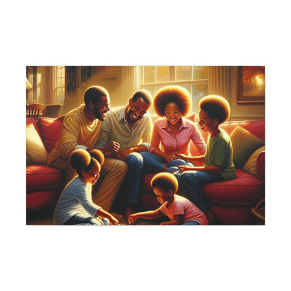 "Family Game Night Bliss" - Canvas - Authentic4Us